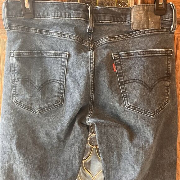 Levi's 514 Straight Blue Jeans Men's Size 33x30 Dark Wash Denim Black Label EUC - Picture 10 of 16